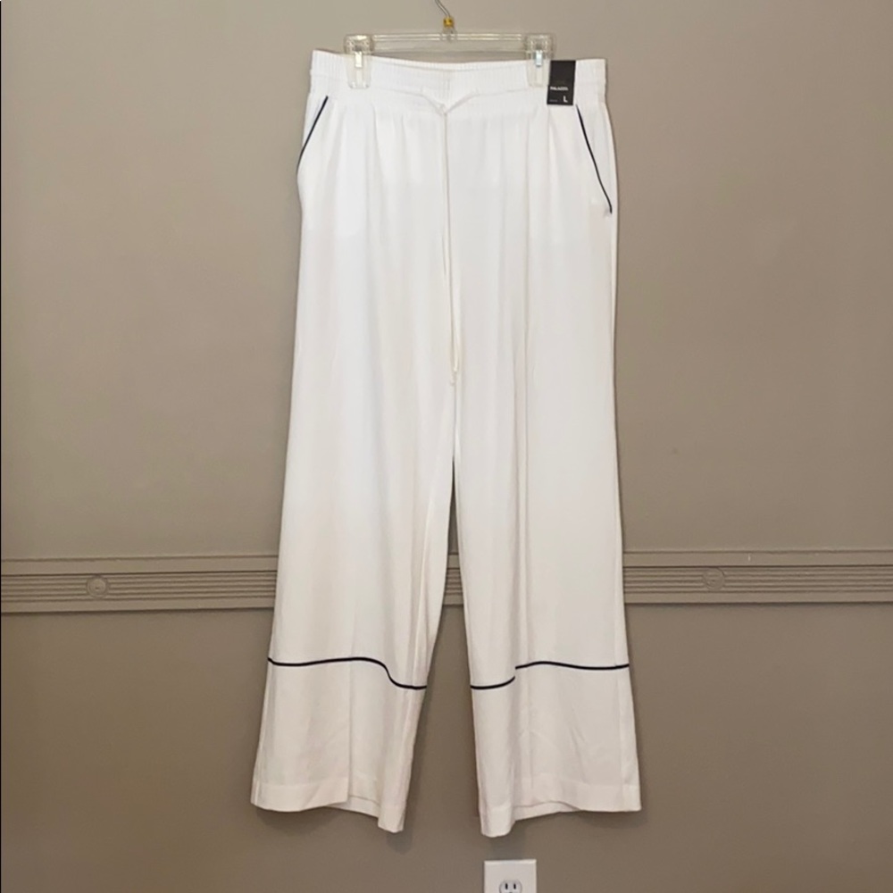 Palazzo Wide Leg White Summer Pant